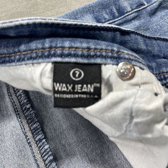 Wax Jean Women's Blue Distressed Jeans Size‎ 7 - Picture 5 of 9